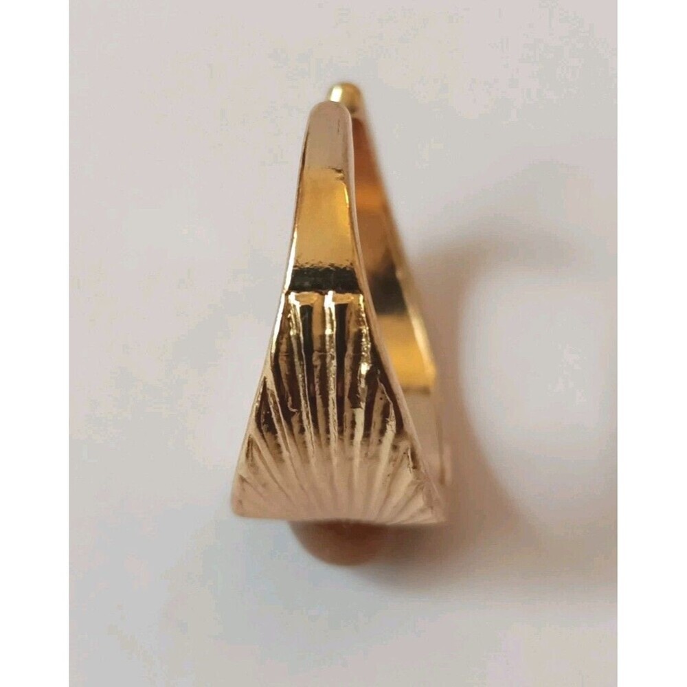 Tiger Eye Gemstone Ring 6.5 Inches Gold Alloy - Picture 3 of 5